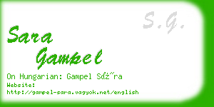 sara gampel business card